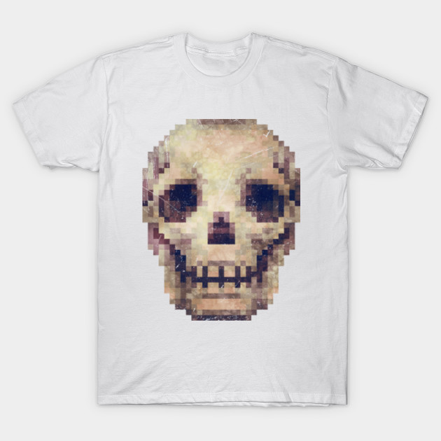 Skull Vintage Pixels V01 T-Shirt-TOZ